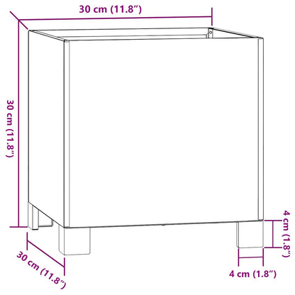 vidaXL Jardinières avec pieds 2 pcs Rouille 30x30x30 cm Acier Corten
