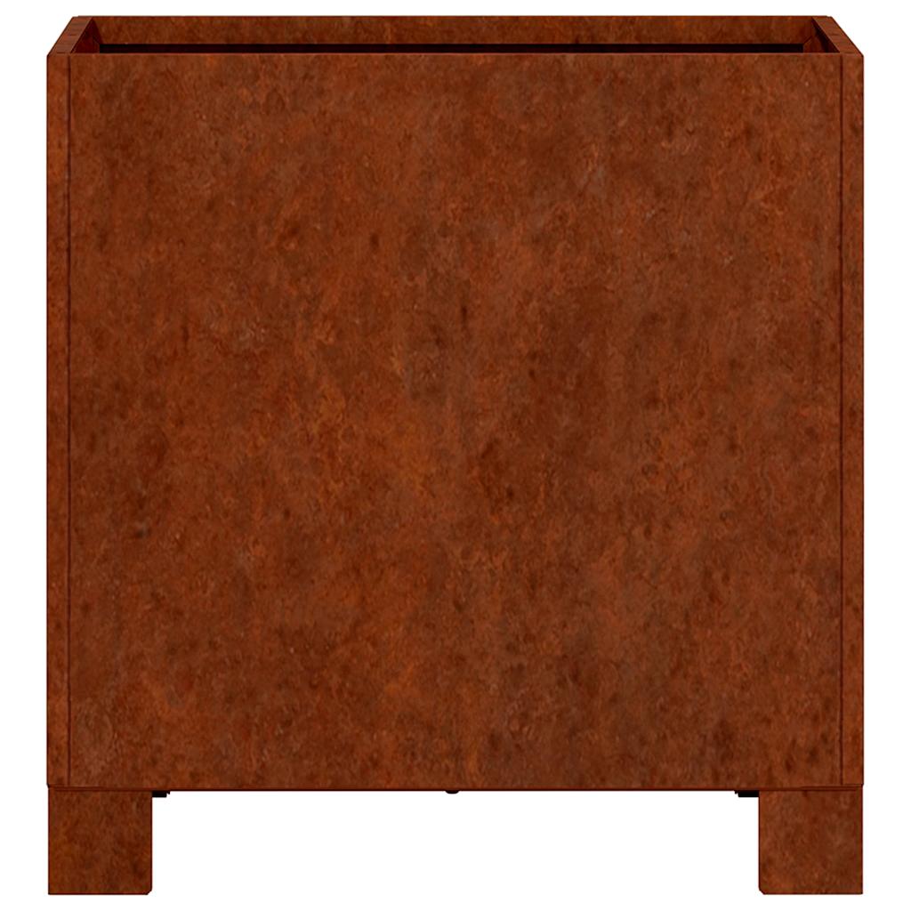 vidaXL Jardinières avec pieds 2 pcs Rouille 30x30x30 cm Acier Corten