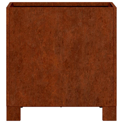 vidaXL Jardinières avec pieds 2 pcs Rouille 30x30x30 cm Acier Corten