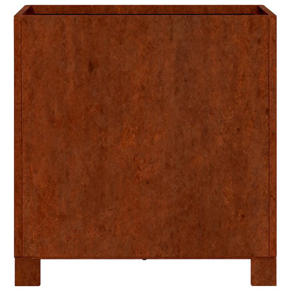 vidaXL Jardinière sur pieds Rouille 40x40x40 cm Acier Corten