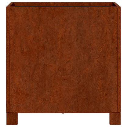vidaXL Jardinière sur pieds Rouille 40x40x40 cm Acier Corten
