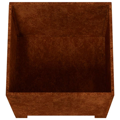 vidaXL Jardinière sur pieds Rouille 40x40x40 cm Acier Corten