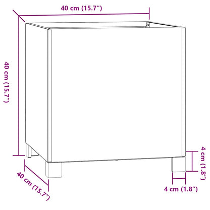 vidaXL Jardinière sur pieds Rouille 40x40x40 cm Acier Corten