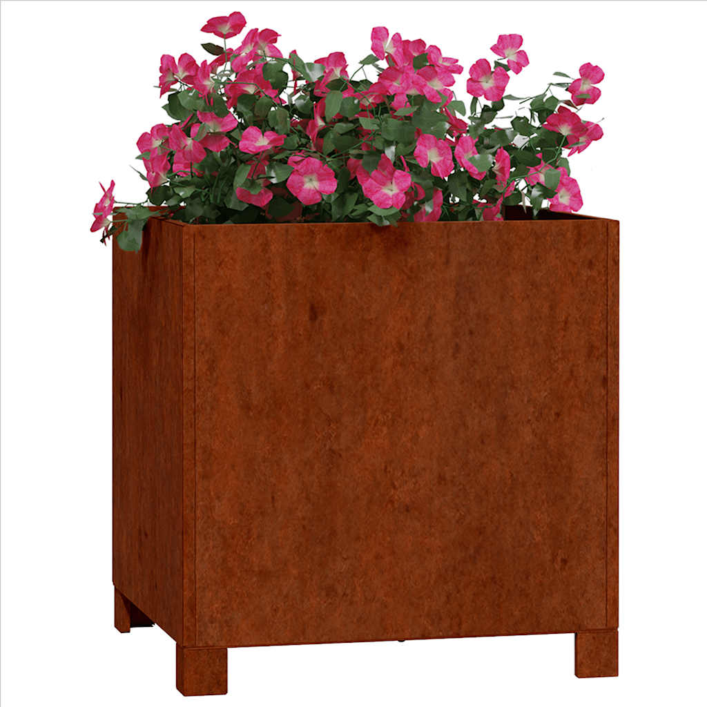 vidaXL Jardinières sur pieds 2 pcs Rouille 40x40x40 cm Acier Corten