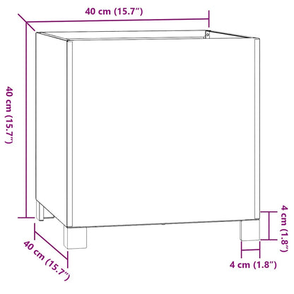 vidaXL Jardinières sur pieds 2 pcs Rouille 40x40x40 cm Acier Corten