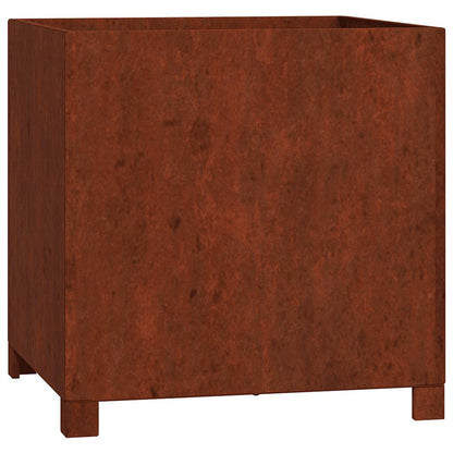 vidaXL Jardinières sur pieds 2 pcs Rouille 50x50x50 cm Acier Corten
