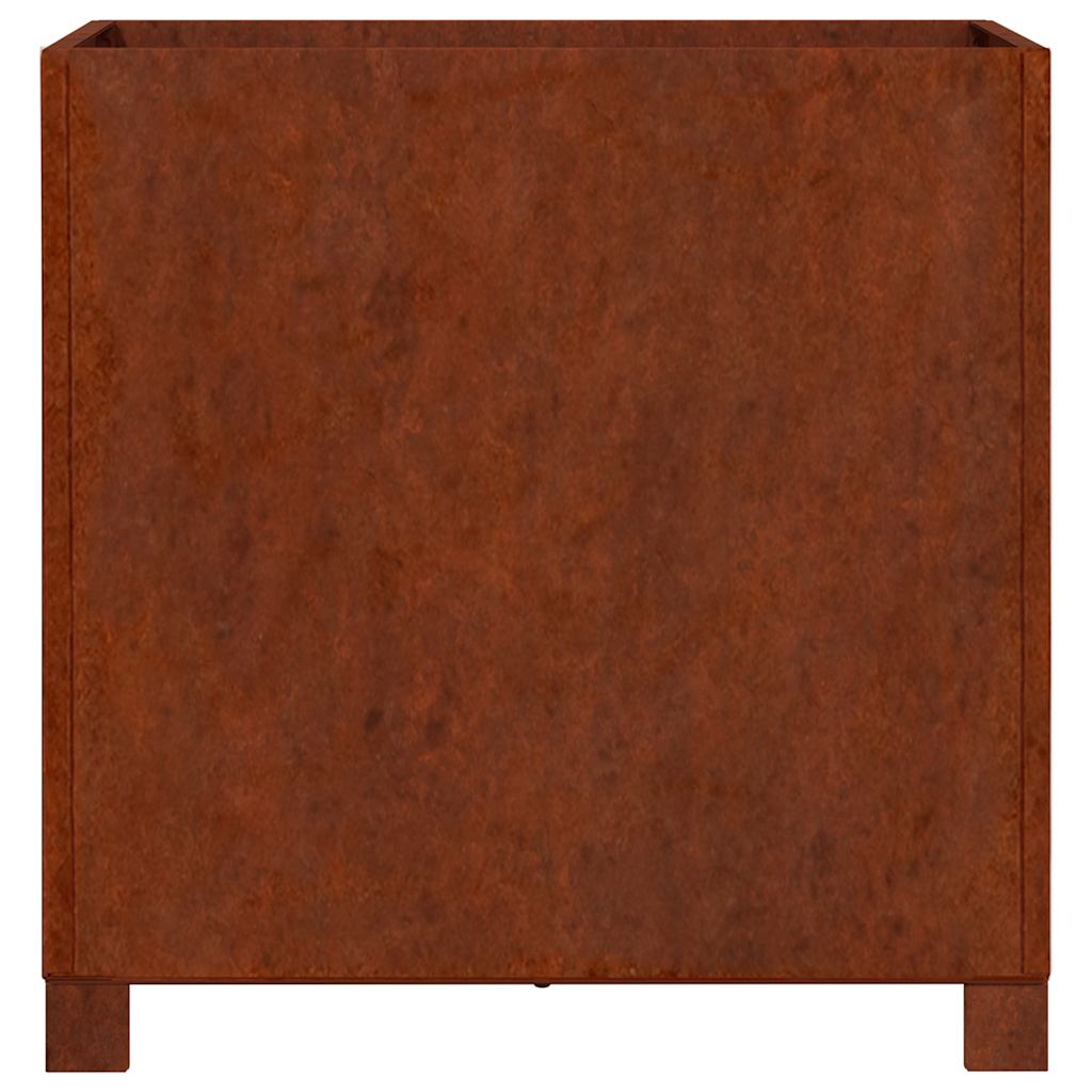 vidaXL Jardinières sur pieds 2 pcs Rouille 50x50x50 cm Acier Corten