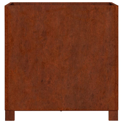 vidaXL Jardinières sur pieds 2 pcs Rouille 50x50x50 cm Acier Corten