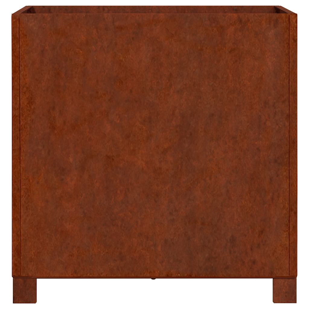 vidaXL Jardinières sur pieds 2 pcs Rouille 50x50x50 cm Acier Corten