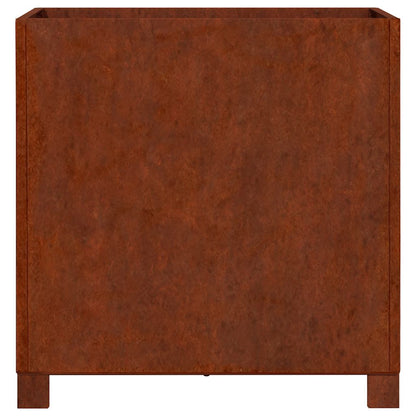 vidaXL Jardinières sur pieds 2 pcs Rouille 50x50x50 cm Acier Corten