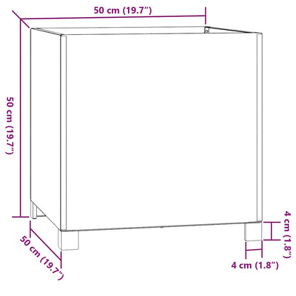 vidaXL Jardinières sur pieds 2 pcs Rouille 50x50x50 cm Acier Corten