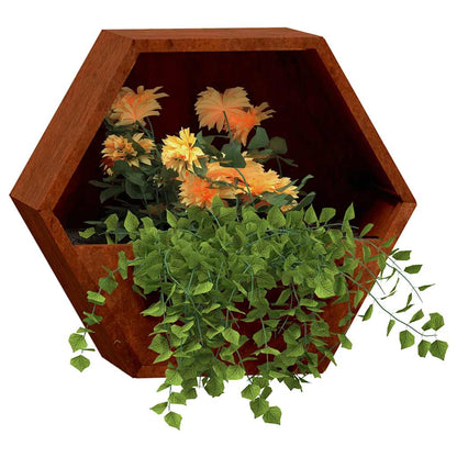 vidaXL Wand-Pflanzkübel 2 Stk. Rostig Cortenstahl 46x10x40 cm