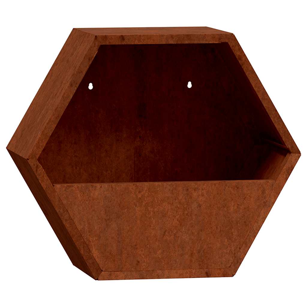 vidaXL Wand-Pflanzkübel 2 Stk. Rostig Cortenstahl 46x10x40 cm