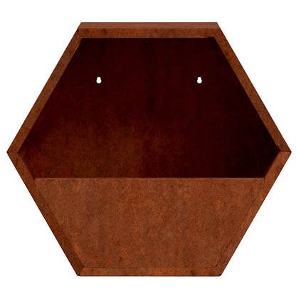 vidaXL Wand-Pflanzkübel 2 Stk. Rostig Cortenstahl 46x10x40 cm