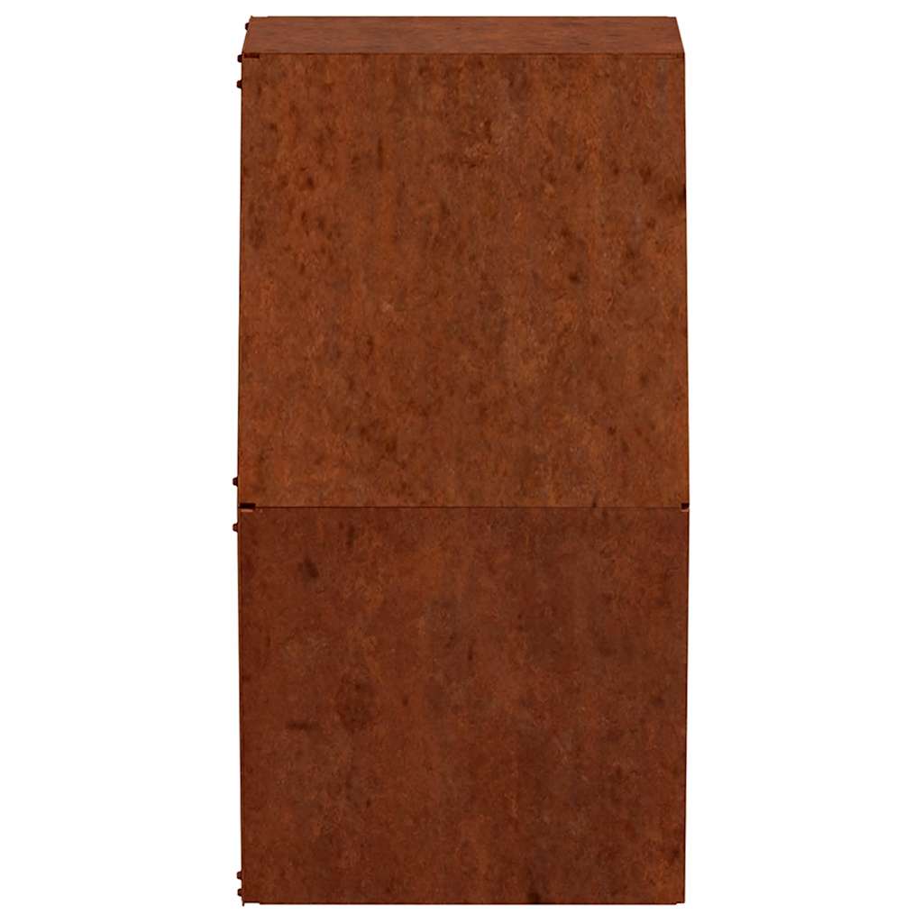 vidaXL Wand-Pflanzkübel 2 Stk. Rostig Cortenstahl 46x10x40 cm