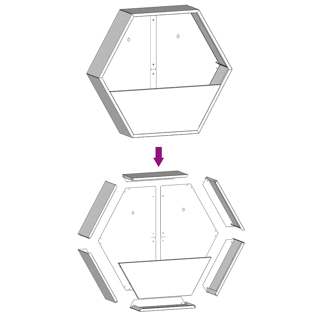 vidaXL Wand-Pflanzkübel 2 Stk. Rostig Cortenstahl 46x10x40 cm