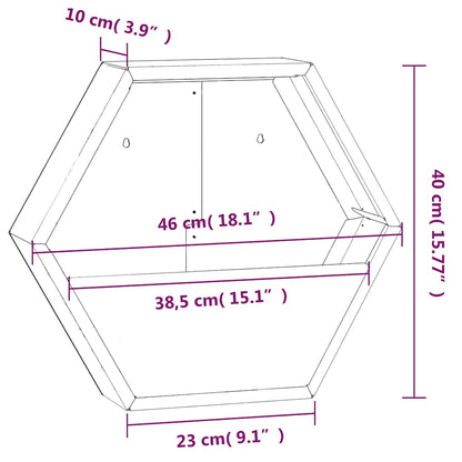 vidaXL Wand-Pflanzkübel 2 Stk. Rostig Cortenstahl 46x10x40 cm