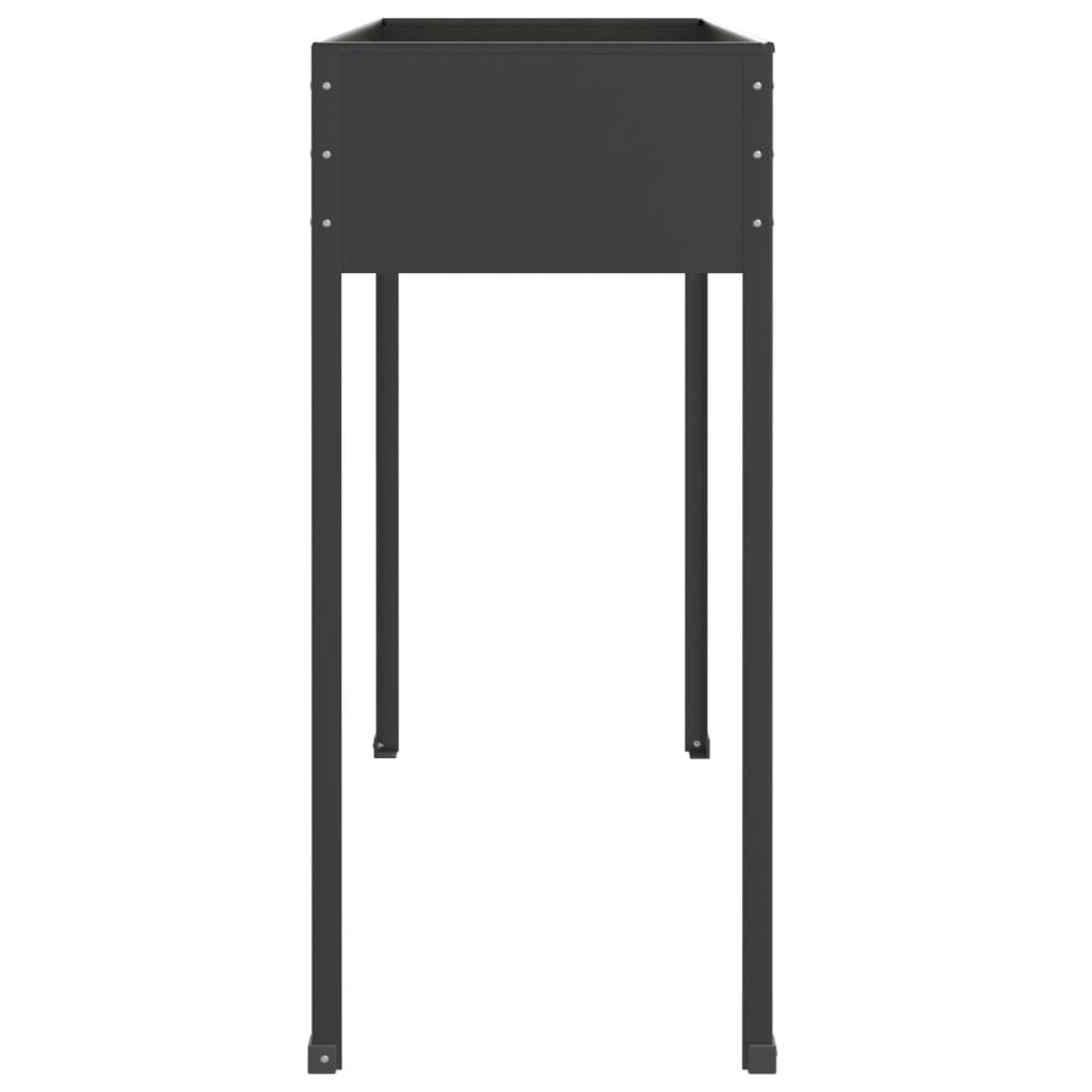 vidaXL Jardinières 2 pcs Acier galvanisé anthracite