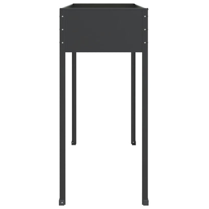 vidaXL Jardinières 2 pcs Acier galvanisé anthracite