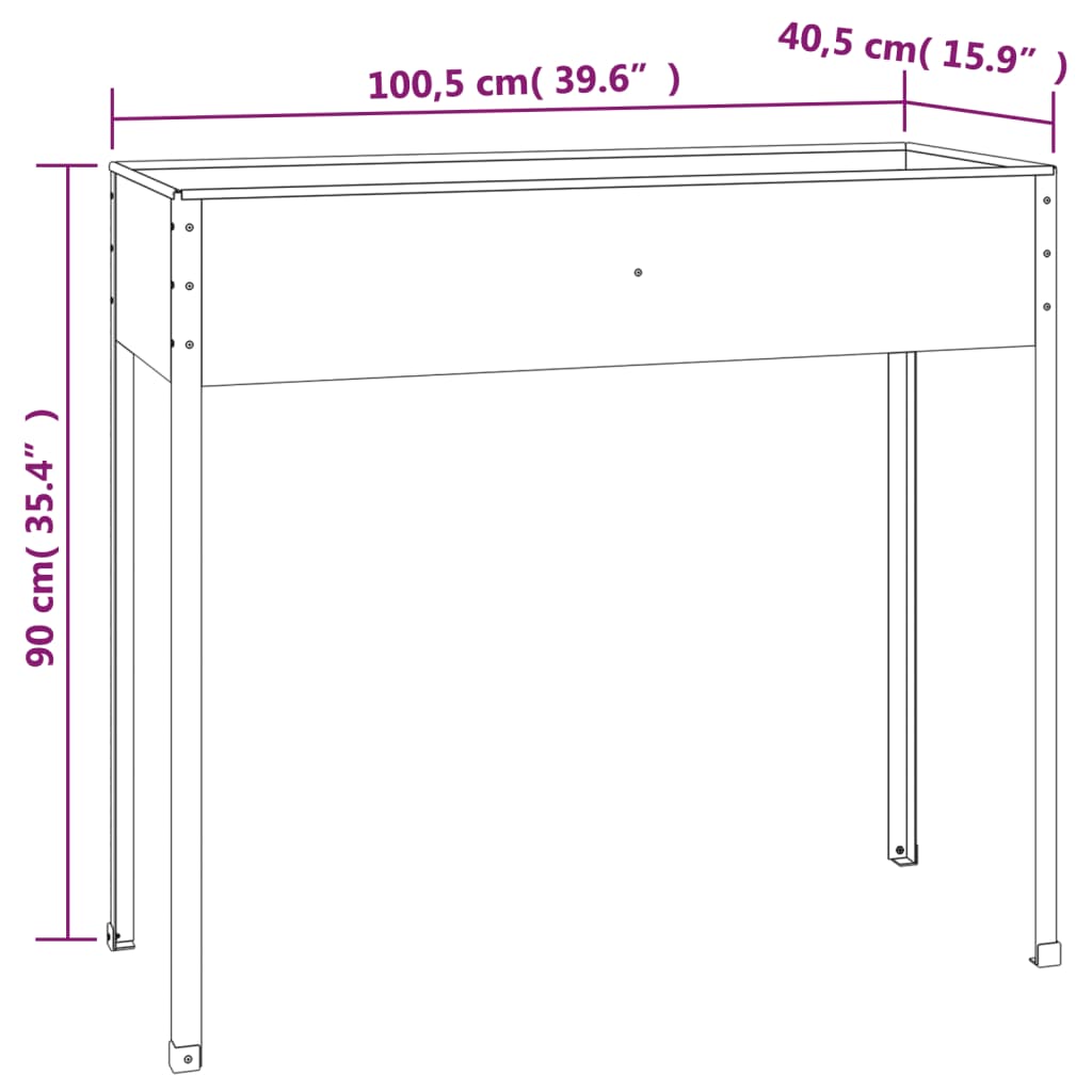 vidaXL Jardinières 2 pcs Acier galvanisé anthracite