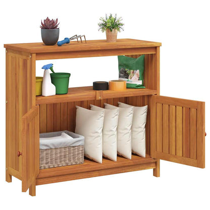 vidaXL Console de jardin 80x35x75 cm Bois d'acacia massif