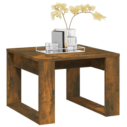 vidaXL Beistelltisch Räuchereiche 50x50x35 cm Holzwerkstoff