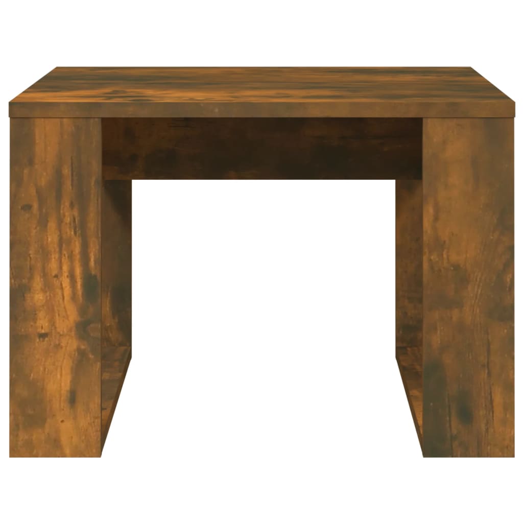 vidaXL Beistelltisch Räuchereiche 50x50x35 cm Holzwerkstoff