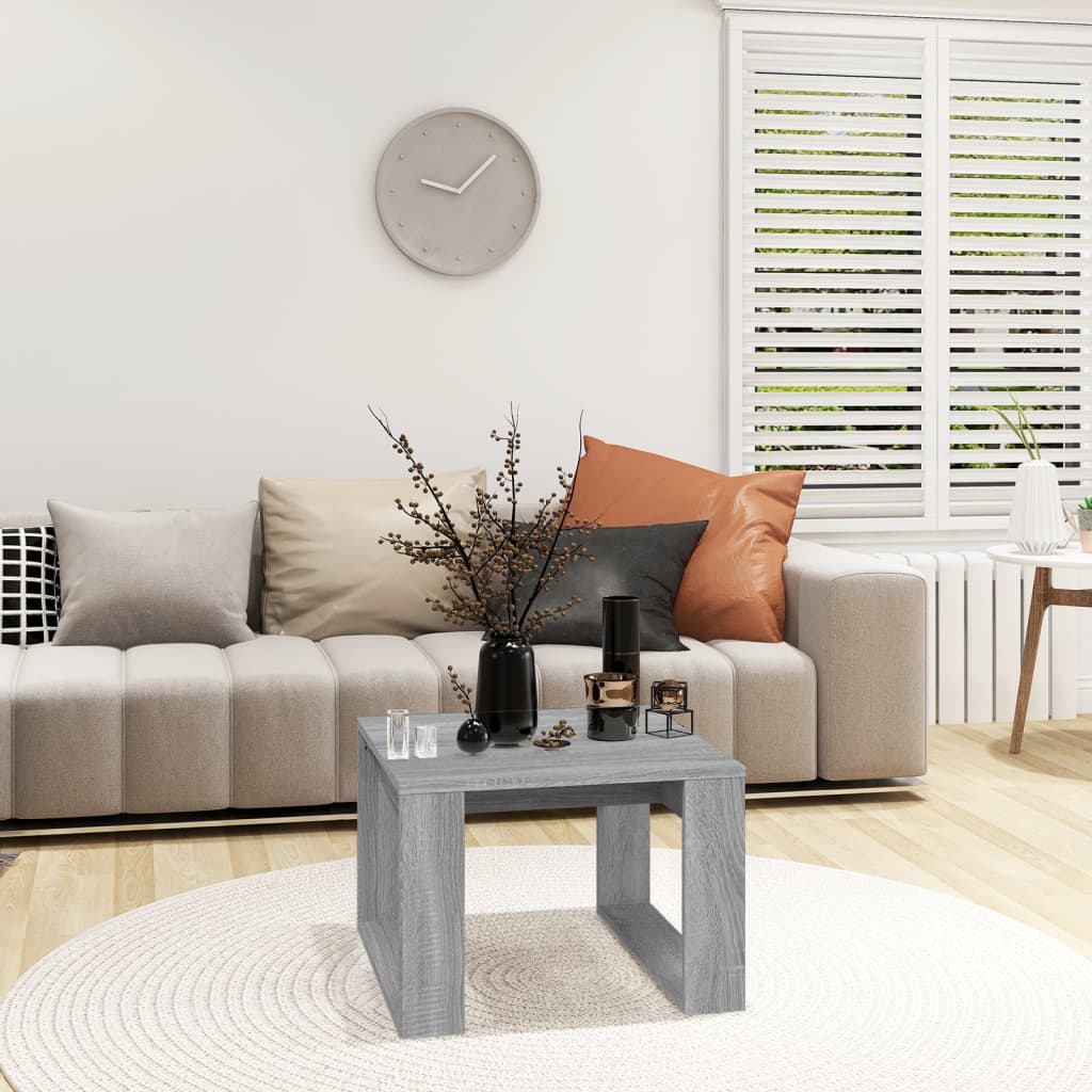 vidaXL Beistelltisch Grau Sonoma 50x50x35 cm Holzwerkstoff