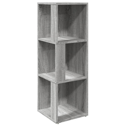 vidaXL Eckregal Grau Sonoma 33x33x100 cm Holzwerkstoff