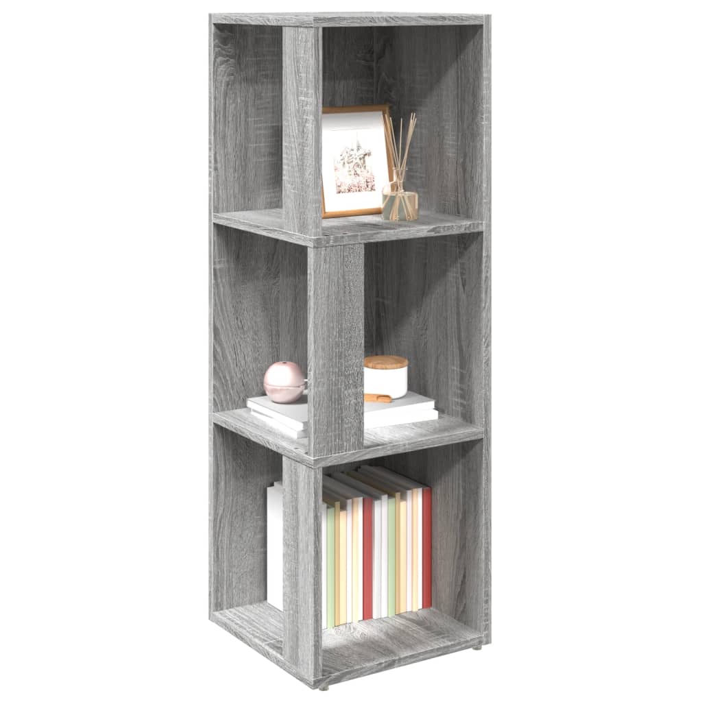 vidaXL Eckregal Grau Sonoma 33x33x100 cm Holzwerkstoff