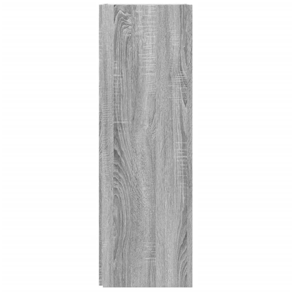 vidaXL Eckregal Grau Sonoma 33x33x100 cm Holzwerkstoff