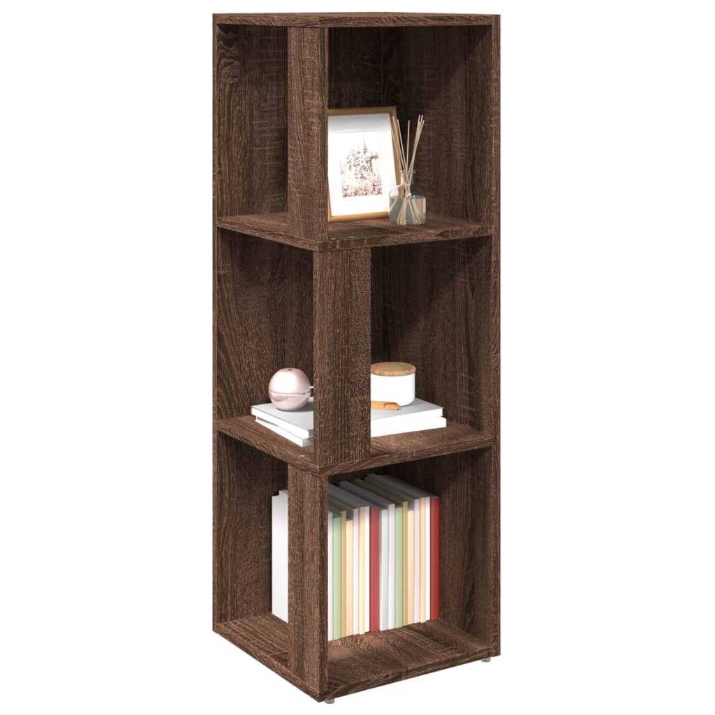 vidaXL Eckregal Braun Eichen-Optik 33x33x100 cm Holzwerkstoff