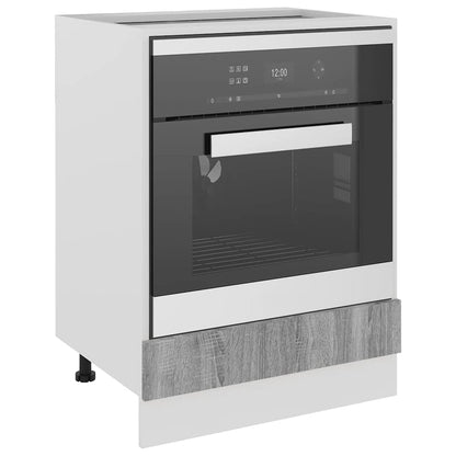 vidaXL Herdumbauschrank Lyon Grau Sonoma 60x46x81,5 cm Holzwerkstoff