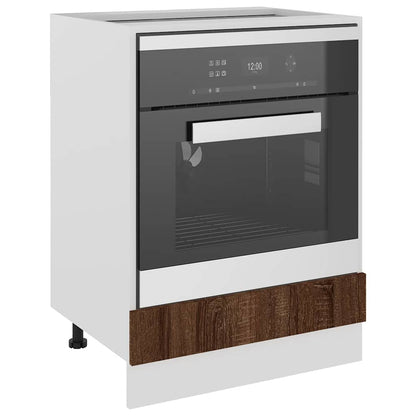 vidaXL Herdumbauschrank Lyon Braun Eichen-Optik 60x46x81,5 cm Holzwerkstoff