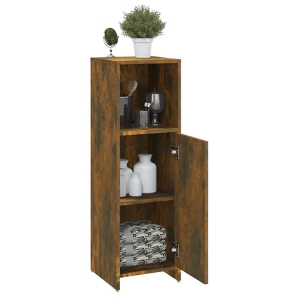 vidaXL Badschrank Räuchereiche 30x30x95 cm Holzwerkstoff
