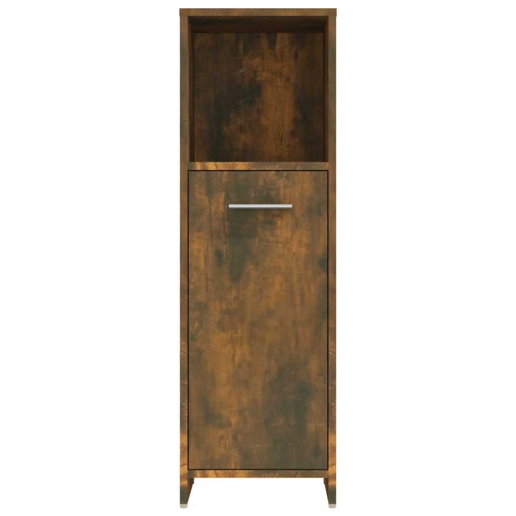 vidaXL Badschrank Räuchereiche 30x30x95 cm Holzwerkstoff