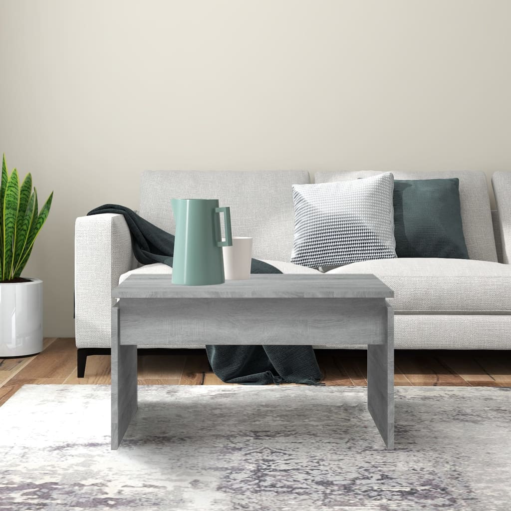 vidaXL Couchtisch Grau Sonoma 68x50x38 cm Holzwerkstoff