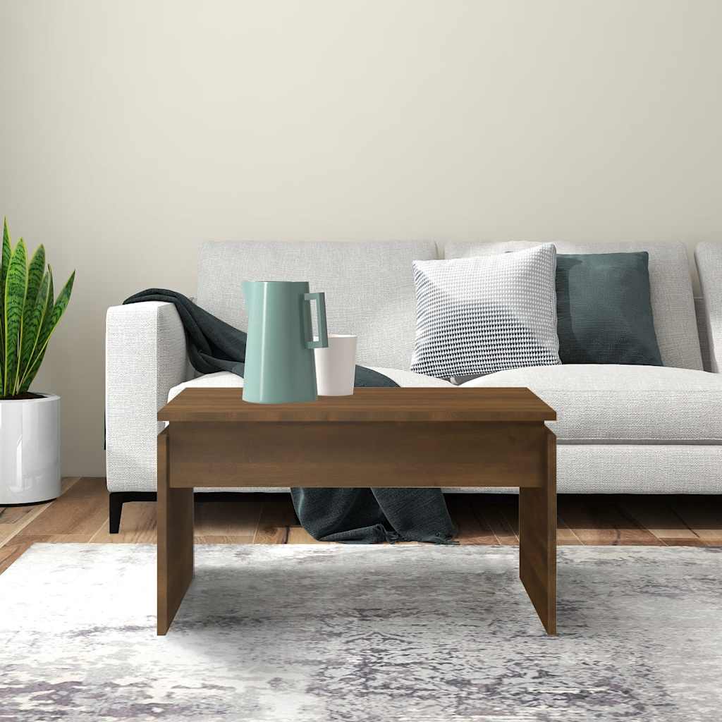vidaXL Couchtisch Braun Eichen-Optik 68x50x38 cm Holzwerkstoff