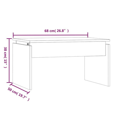 vidaXL Couchtisch Braun Eichen-Optik 68x50x38 cm Holzwerkstoff