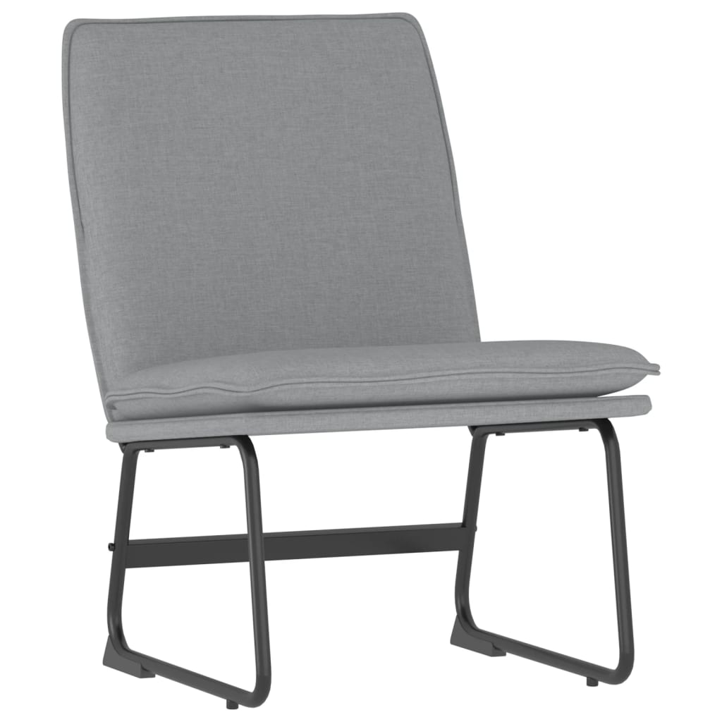vidaXL Fauteuil de salon gris clair 52x75x76 cm Tissu