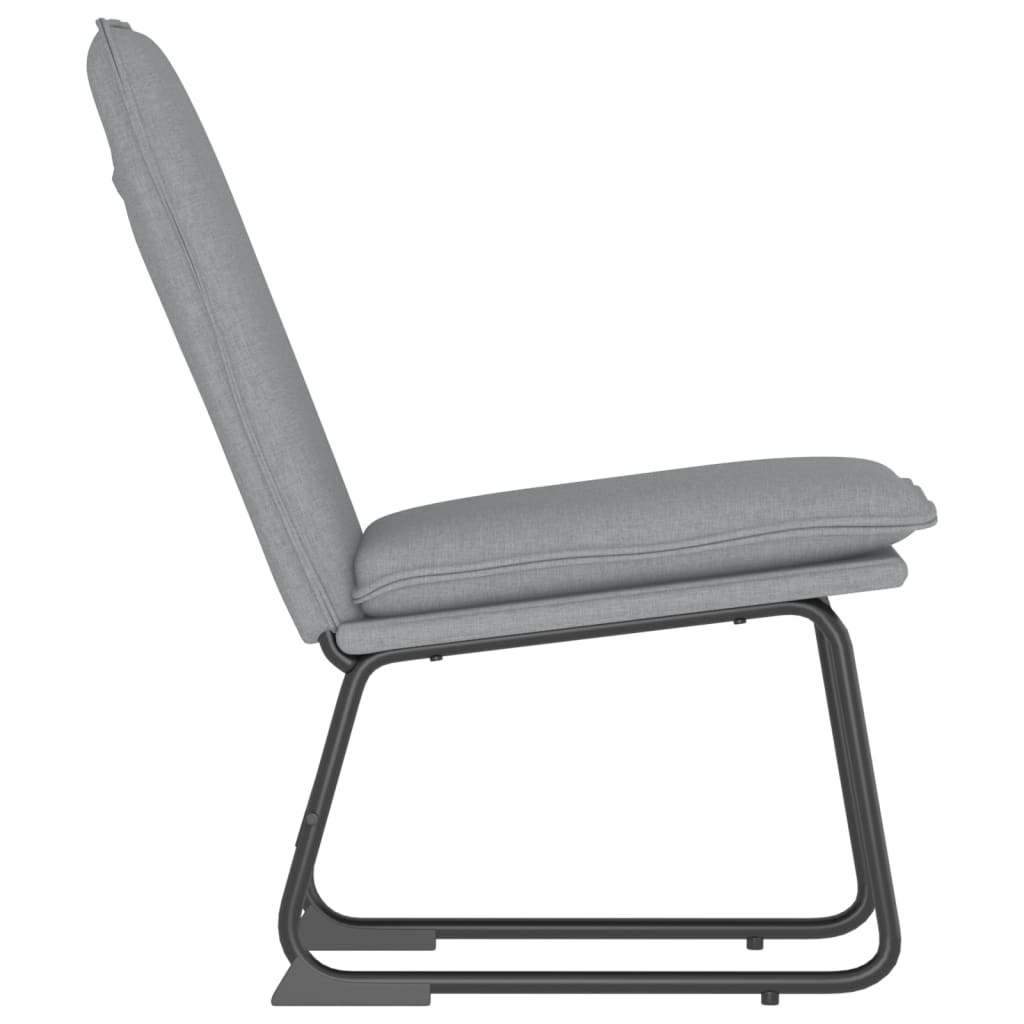 vidaXL Fauteuil de salon gris clair 52x75x76 cm Tissu