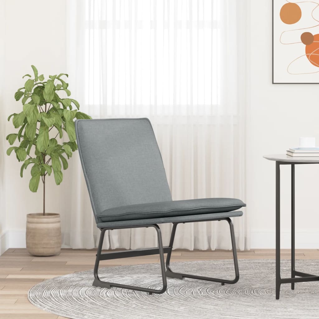 vidaXL Fauteuil de salon gris clair 52x75x76 cm Tissu