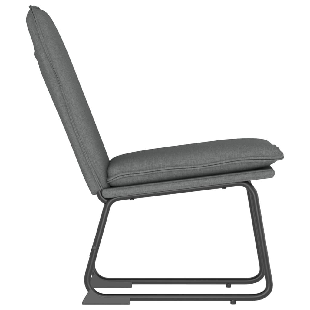 vidaXL Chaise longue gris foncé 52x75x76 cm Tissu