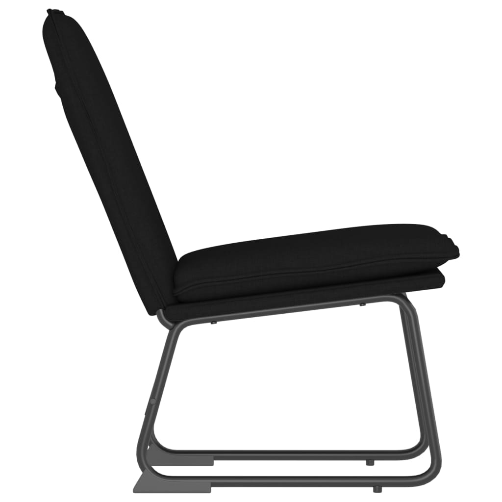 vidaXL Fauteuil de salon noir 52x75x76 cm tissu