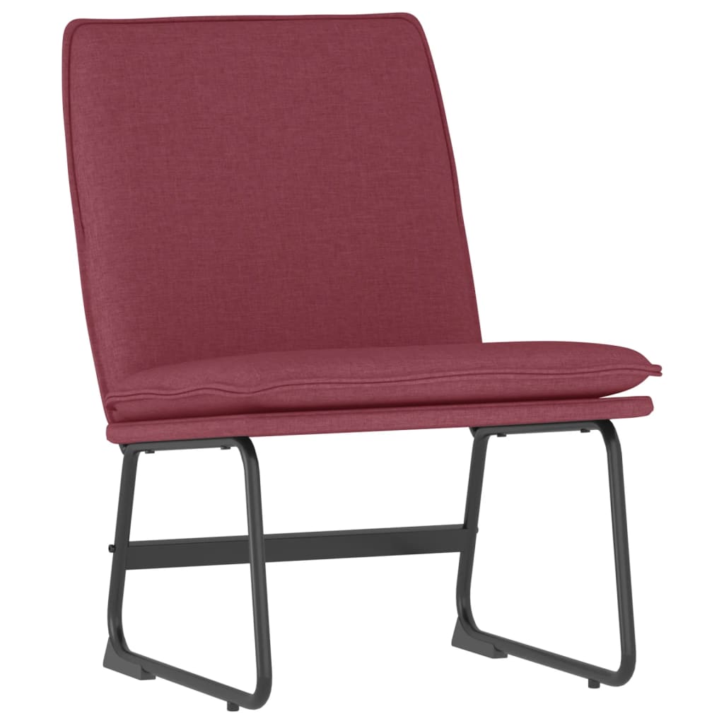 vidaXL Fauteuil lounge Rouge vin 52x75x76 cm Tissu