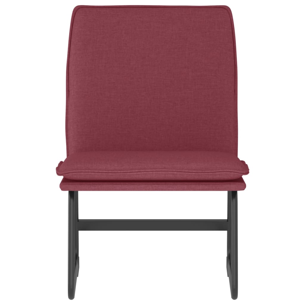 vidaXL Fauteuil lounge Rouge vin 52x75x76 cm Tissu
