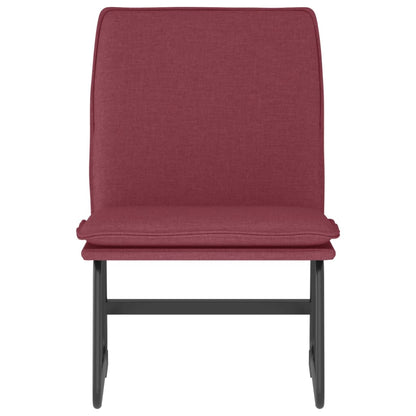 vidaXL Fauteuil lounge Rouge vin 52x75x76 cm Tissu