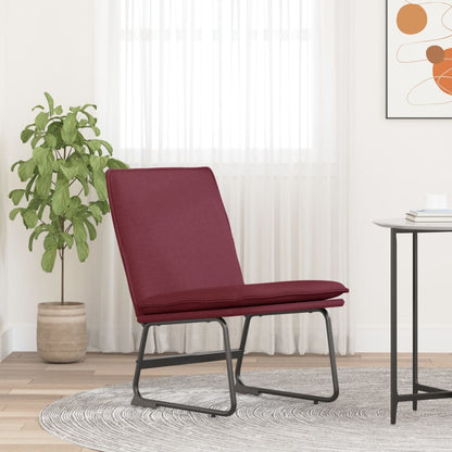 vidaXL Fauteuil lounge Rouge vin 52x75x76 cm Tissu
