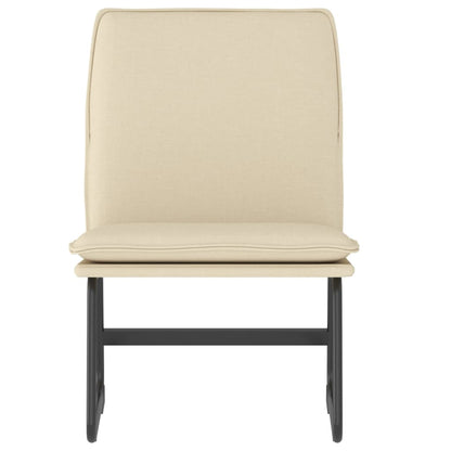 vidaXL Fauteuil de salon crème 52x75x76 cm tissu