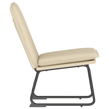 vidaXL Fauteuil de salon crème 52x75x76 cm tissu